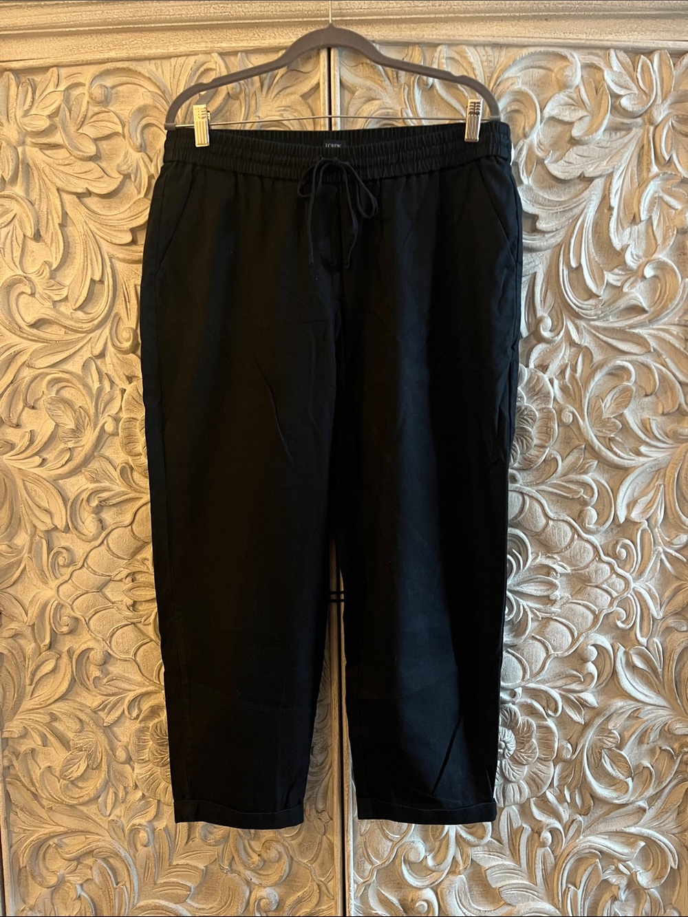 J. Crew Factory Black Linen Pants